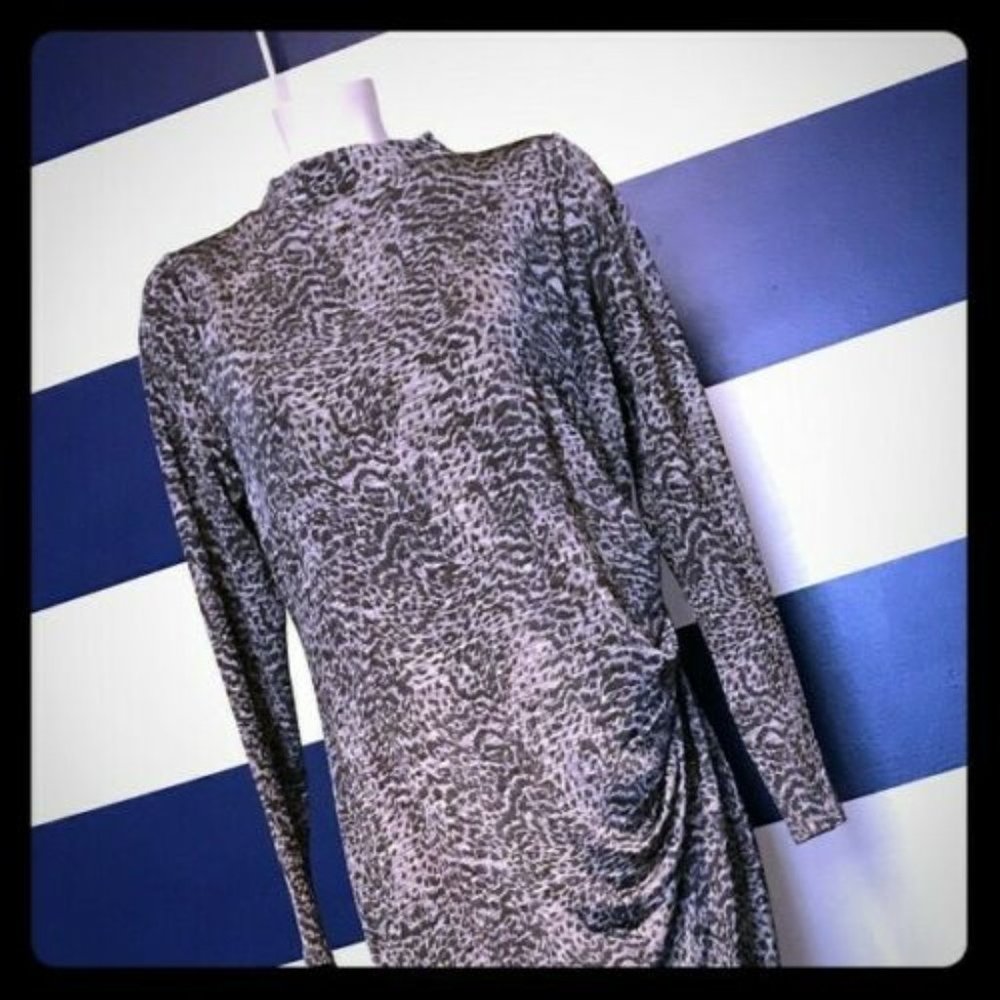 Women's lane bryant Christian siriano ruched side dress 14 CHEETAH PRINT